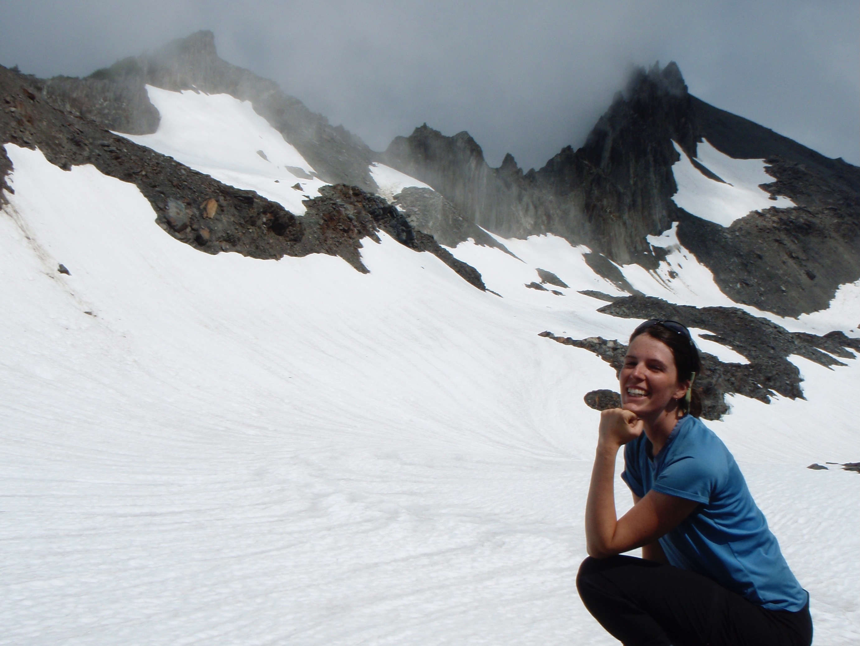 Jessica in the North Cascades while working for NOLS