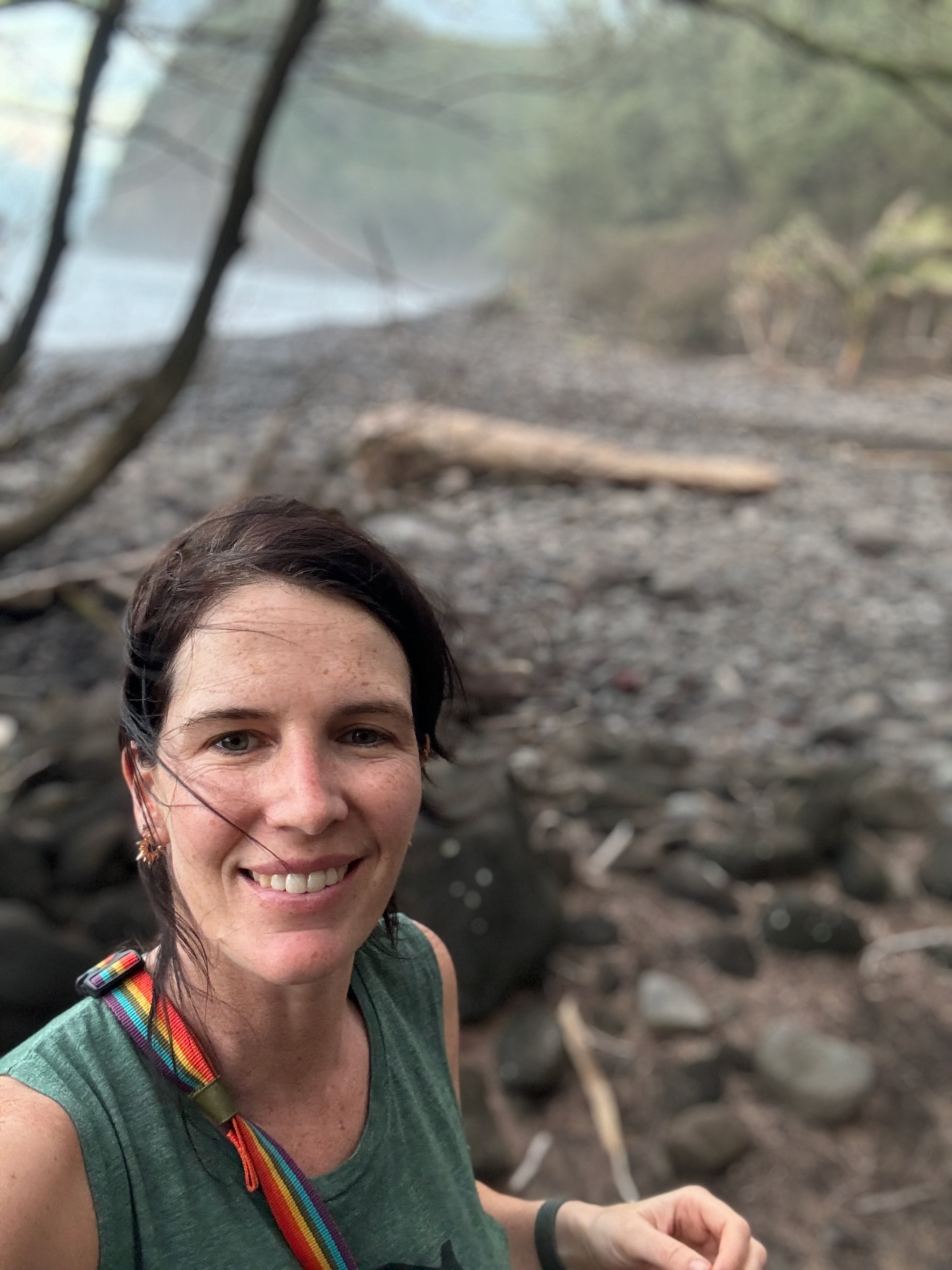 Jessica in Pololū Valley, Hawaiʻi, in 2022